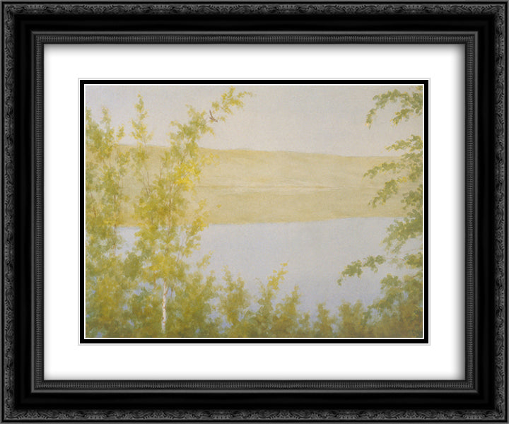 St Hans 24x20 Black Ornate Wood Framed Art Print Poster with Double Matting by Kittelsen, Theodor Severin