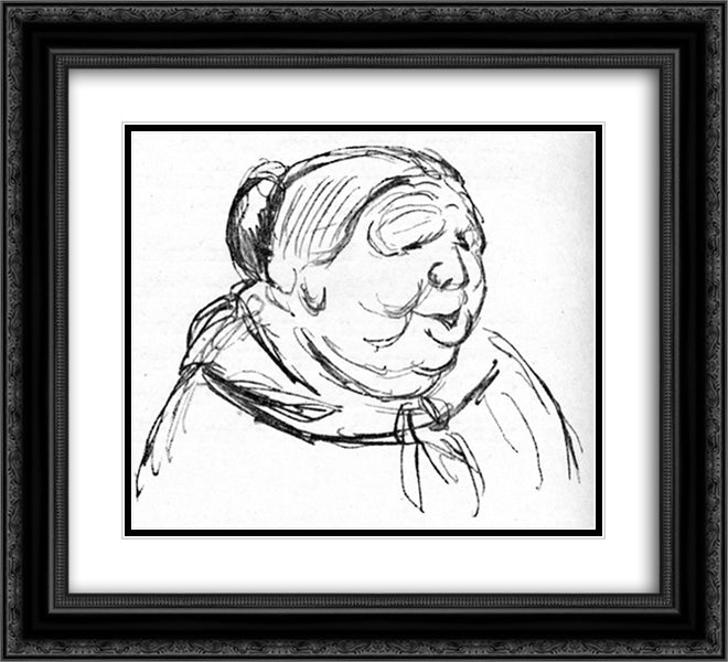 Unknown 07 22x20 Black Ornate Wood Framed Art Print Poster with Double Matting by Kittelsen, Theodor Severin