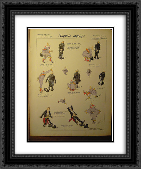 Auguste Mystifie 20x24 Black Ornate Wood Framed Art Print Poster with Double Matting by Steinlen, Theophile