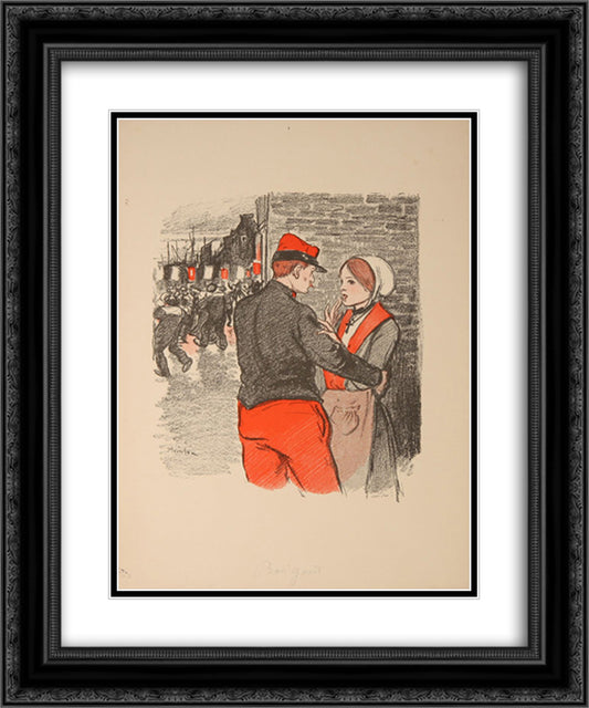 Bon Gout 20x24 Black Ornate Wood Framed Art Print Poster with Double Matting by Steinlen, Theophile