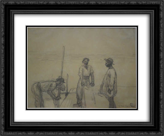 Masons Jakobowicz 24x20 Black Ornate Wood Framed Art Print Poster with Double Matting by Steinlen, Theophile