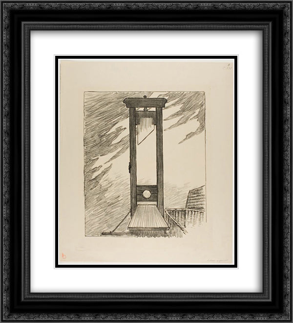 Supreme Argument 20x22 Black Ornate Wood Framed Art Print Poster with Double Matting by Steinlen, Theophile