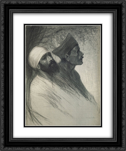 Vente de Charite 20x24 Black Ornate Wood Framed Art Print Poster with Double Matting by Steinlen, Theophile