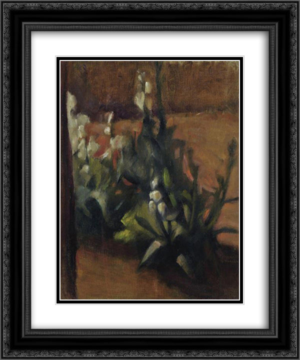 Flowers 20x24 Black Ornate Wood Framed Art Print Poster with Double Matting by Triantafyllidis, Theophrastos