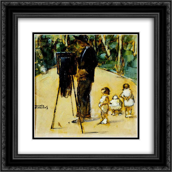 Photographer 20x20 Black Ornate Wood Framed Art Print Poster with Double Matting by Triantafyllidis, Theophrastos