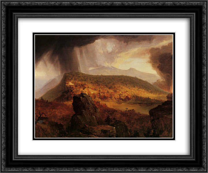 Catskill Mountain House, The Four Elements 24x20 Black Ornate Wood Framed Art Print Poster with Double Matting by Cole, Thomas