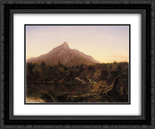 Corway Peak, New Hamshire 24x20 Black Ornate Wood Framed Art Print Poster with Double Matting by Cole, Thomas