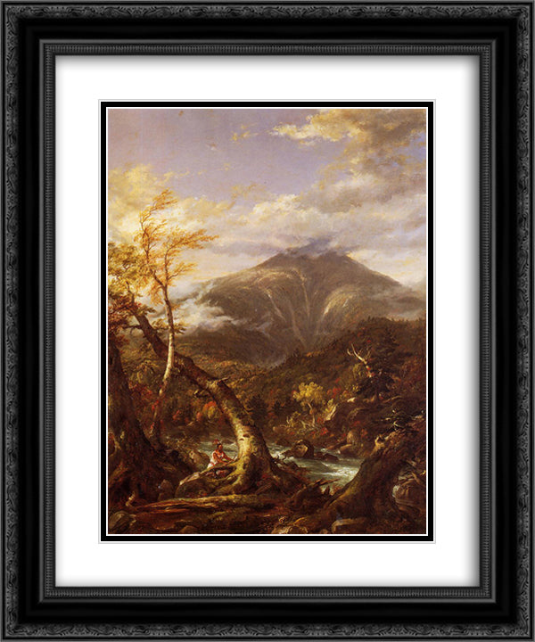 Indian Pass Tahawus 20x24 Black Ornate Wood Framed Art Print Poster with Double Matting by Cole, Thomas