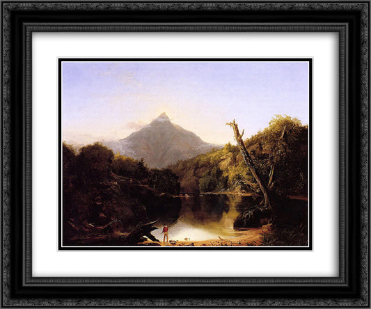 Mount Chocorua, New Hampshire 24x20 Black Ornate Wood Framed Art Print Poster with Double Matting by Cole, Thomas