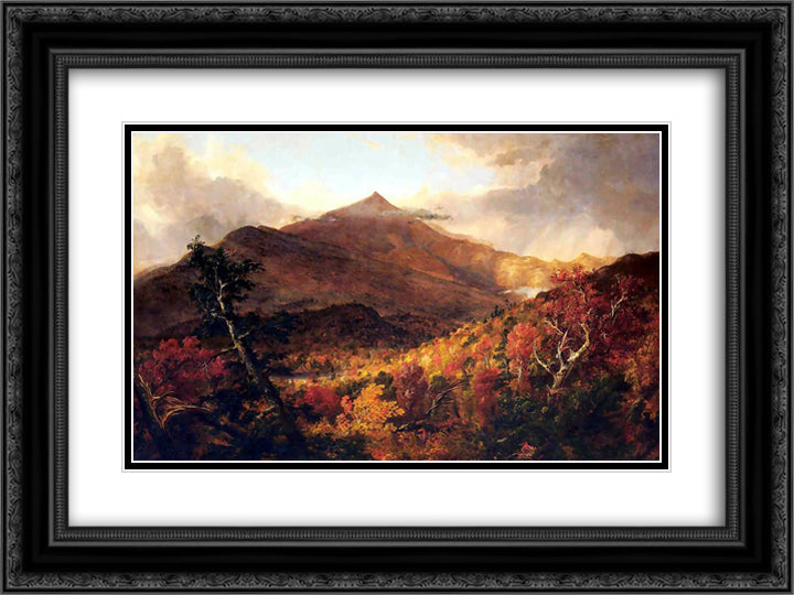 Schroon Mountain, Adirondacks 24x18 Black Ornate Wood Framed Art Print Poster with Double Matting by Cole, Thomas