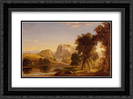 Sketch for Dream of Arcadia 24x18 Black Ornate Wood Framed Art Print Poster with Double Matting by Cole, Thomas