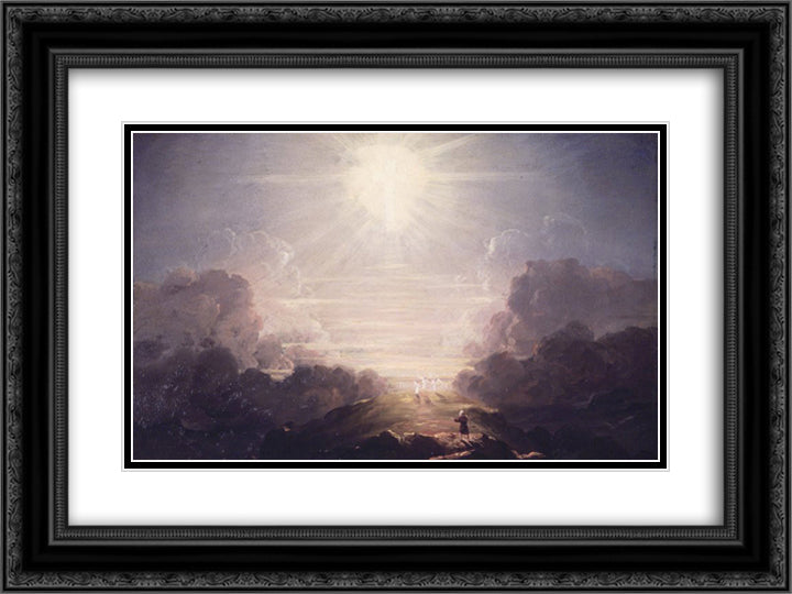 Study for The Cross and the World 24x18 Black Ornate Wood Framed Art Print Poster with Double Matting by Cole, Thomas