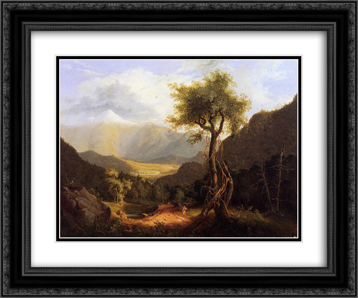 View in the White Mountains 24x20 Black Ornate Wood Framed Art Print Poster with Double Matting by Cole, Thomas