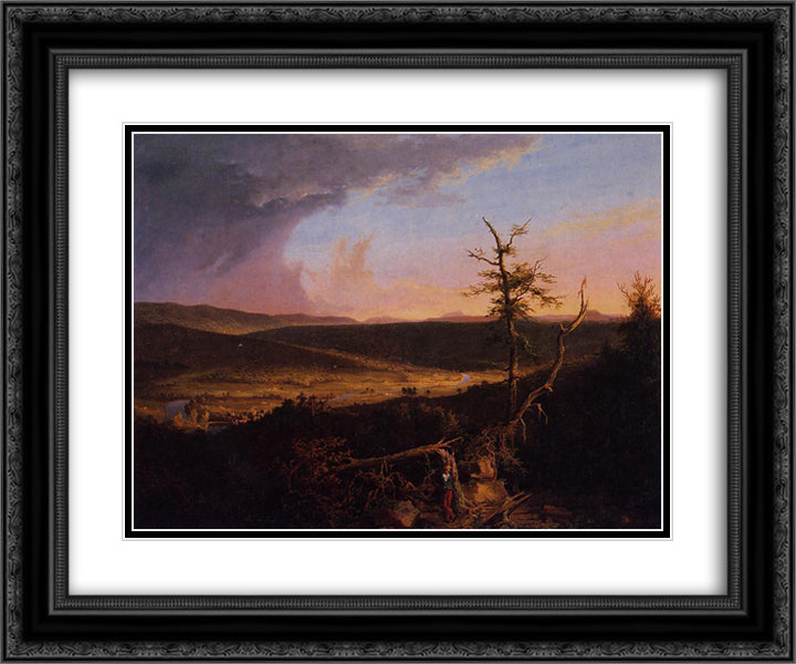 View on the Schoharie 24x20 Black Ornate Wood Framed Art Print Poster with Double Matting by Cole, Thomas
