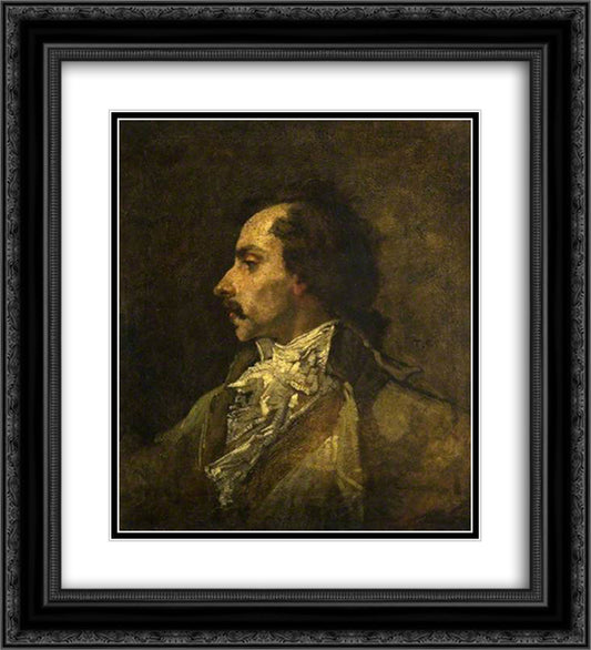 A Volunteer 20x22 Black Ornate Wood Framed Art Print Poster with Double Matting by Couture, Thomas