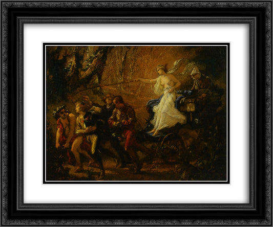 Study for The Thorny Path 24x20 Black Ornate Wood Framed Art Print Poster with Double Matting by Couture, Thomas