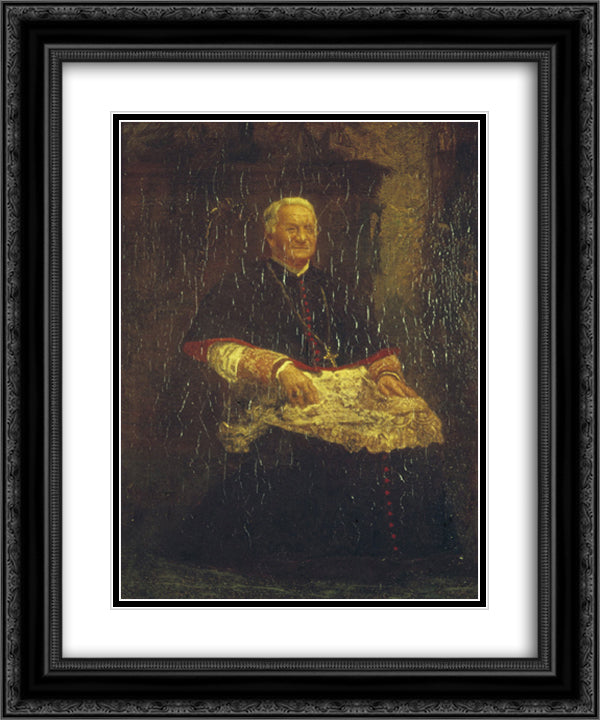 Archbishop James Frederick Wood 20x24 Black Ornate Wood Framed Art Print Poster with Double Matting by Eakins, Thomas