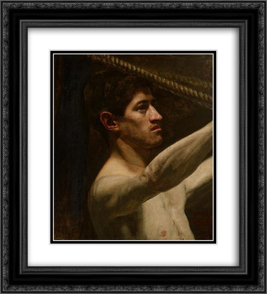 Billy Smith 20x22 Black Ornate Wood Framed Art Print Poster with Double Matting by Eakins, Thomas