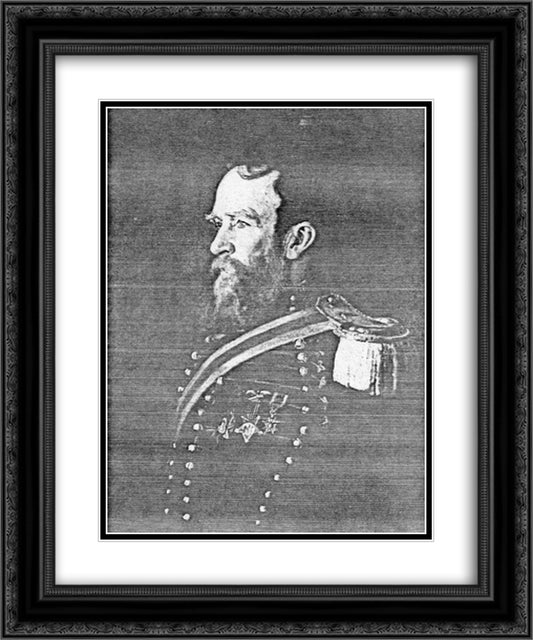 Captain Joseph Lapsley Wilson 20x24 Black Ornate Wood Framed Art Print Poster with Double Matting by Eakins, Thomas