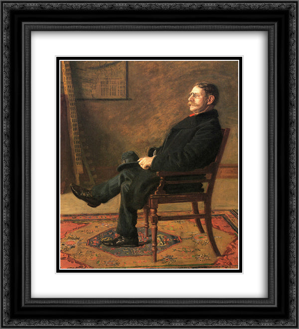 Frank Jay St. John 20x22 Black Ornate Wood Framed Art Print Poster with Double Matting by Eakins, Thomas