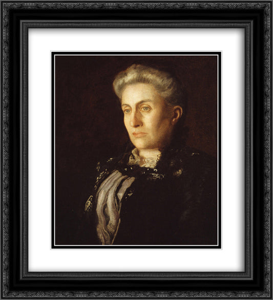 Mrs Richard Day 20x22 Black Ornate Wood Framed Art Print Poster with Double Matting by Eakins, Thomas