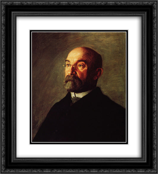 Portrait of Adam S. Bare 20x22 Black Ornate Wood Framed Art Print Poster with Double Matting by Eakins, Thomas