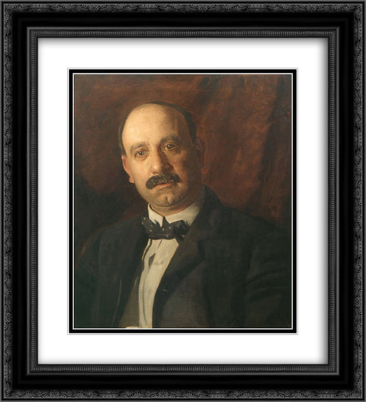 Portrait of Alfred Bryan Wall 20x22 Black Ornate Wood Framed Art Print Poster with Double Matting by Eakins, Thomas