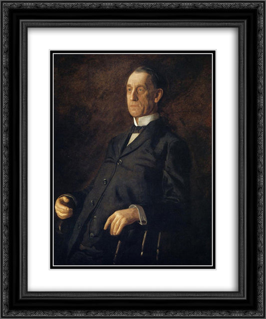 Portrait of Asburyh W. Lee 20x24 Black Ornate Wood Framed Art Print Poster with Double Matting by Eakins, Thomas