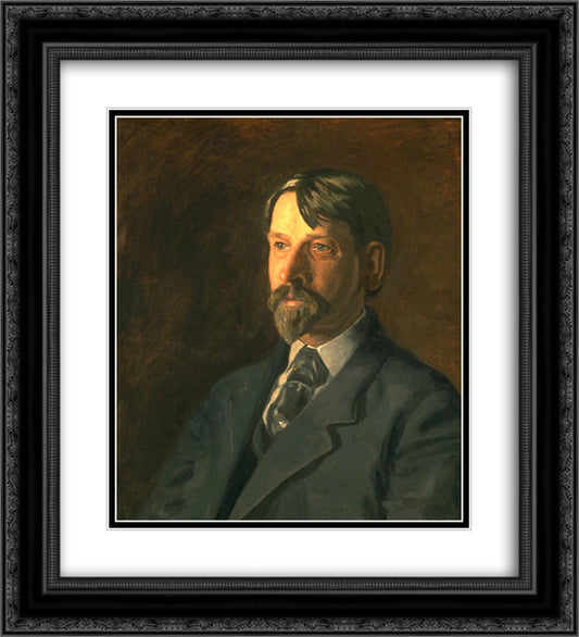 Portrait of Dr. Albert C Getchell 20x22 Black Ornate Wood Framed Art Print Poster with Double Matting by Eakins, Thomas