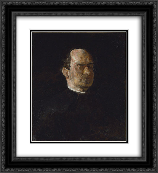 Portrait of Dr. Edward Anthony Spitzka 20x22 Black Ornate Wood Framed Art Print Poster with Double Matting by Eakins, Thomas