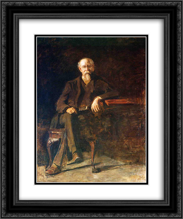 Portrait of Dr. William Thompson 20x24 Black Ornate Wood Framed Art Print Poster with Double Matting by Eakins, Thomas