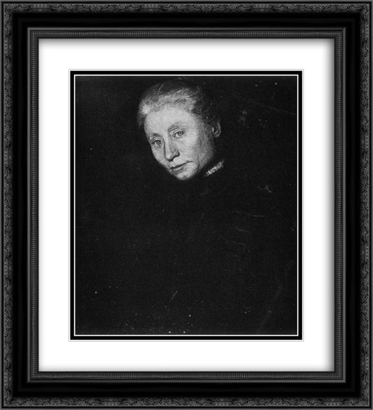 Portrait of Elizabeth R. Coffin 20x22 Black Ornate Wood Framed Art Print Poster with Double Matting by Eakins, Thomas