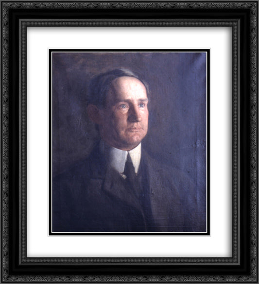 Portrait of Frank Lindsay Greenwalt 20x22 Black Ornate Wood Framed Art Print Poster with Double Matting by Eakins, Thomas