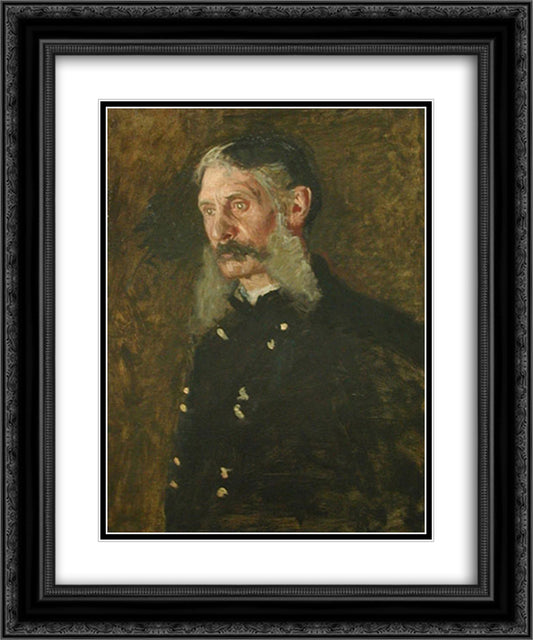 Portrait of General E. Burd Grubb 20x24 Black Ornate Wood Framed Art Print Poster with Double Matting by Eakins, Thomas