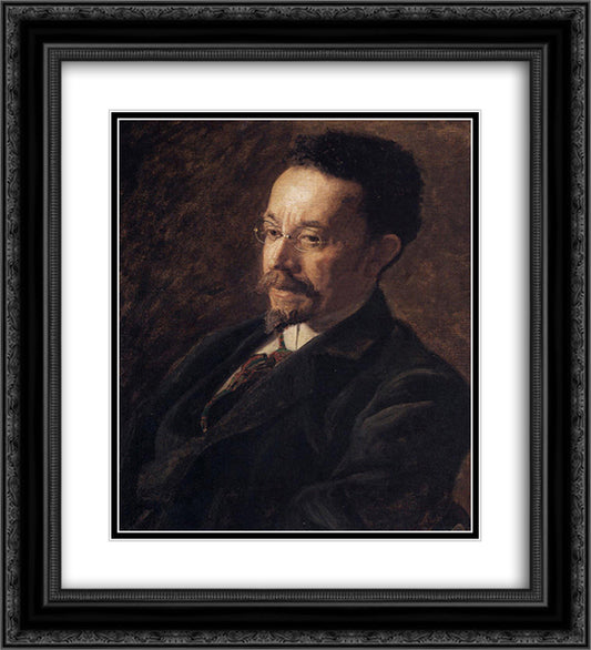 Portrait of Henry Ossawa Tanner 20x22 Black Ornate Wood Framed Art Print Poster with Double Matting by Eakins, Thomas