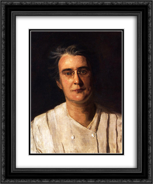 Portrait of Lucy Langdon Williams Wilson 20x24 Black Ornate Wood Framed Art Print Poster with Double Matting by Eakins, Thomas