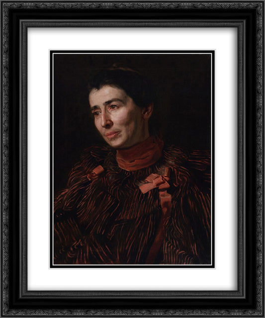 Portrait of Mary Adeline Williams 20x24 Black Ornate Wood Framed Art Print Poster with Double Matting by Eakins, Thomas