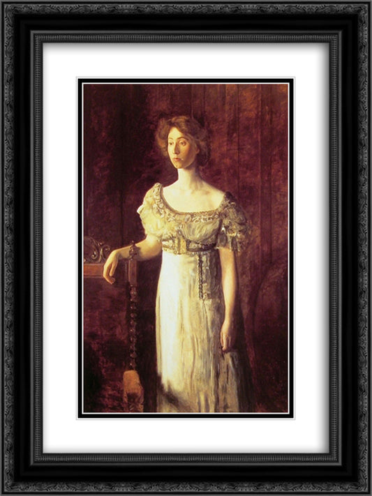 Portrait of Miss Helen Parker 18x24 Black Ornate Wood Framed Art Print Poster with Double Matting by Eakins, Thomas