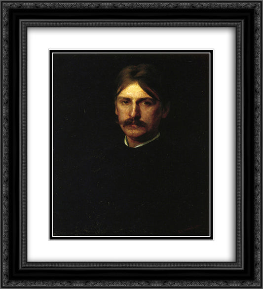 Portrait of Montague Flagg (The Wanderer) 20x22 Black Ornate Wood Framed Art Print Poster with Double Matting by Eakins, Thomas