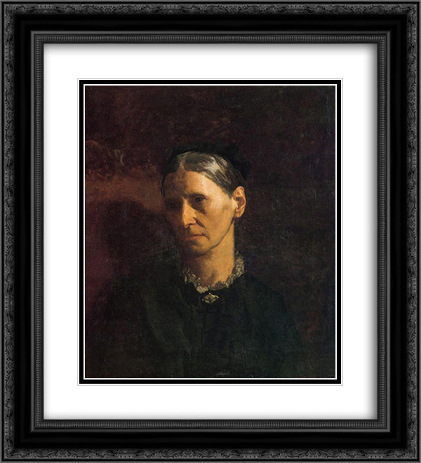 Portrait of Mrs. James W. Crowell 20x22 Black Ornate Wood Framed Art Print Poster with Double Matting by Eakins, Thomas