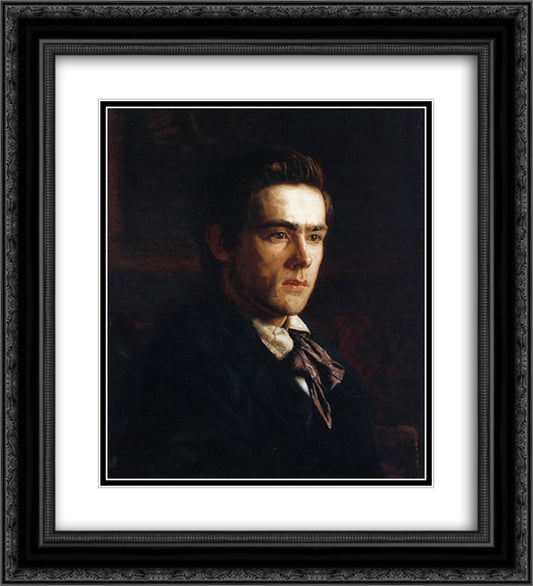 Portrait of Samuel Murray 20x22 Black Ornate Wood Framed Art Print Poster with Double Matting by Eakins, Thomas