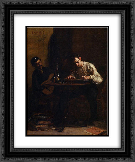 Professionals at Rehearsal 20x24 Black Ornate Wood Framed Art Print Poster with Double Matting by Eakins, Thomas