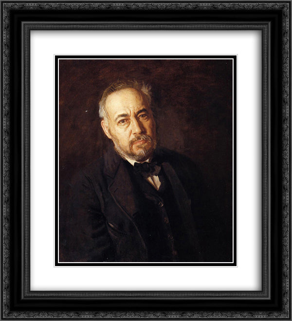 Self-portrait 20x22 Black Ornate Wood Framed Art Print Poster with Double Matting by Eakins, Thomas