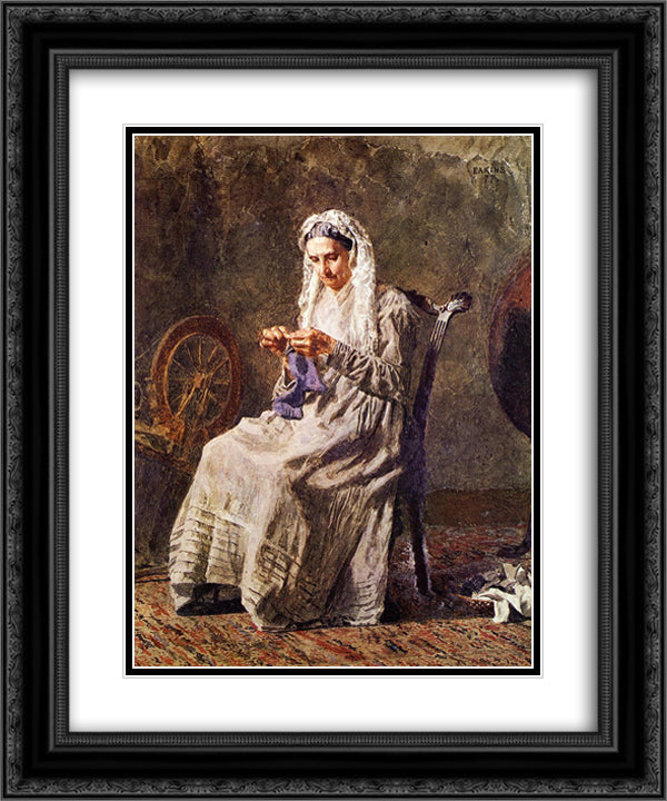 Seventy Years Ago 20x24 Black Ornate Wood Framed Art Print Poster with Double Matting by Eakins, Thomas