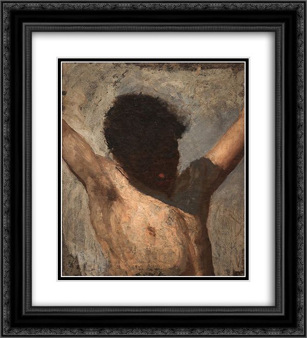 Sketch for the Crucifixion 20x22 Black Ornate Wood Framed Art Print Poster with Double Matting by Eakins, Thomas