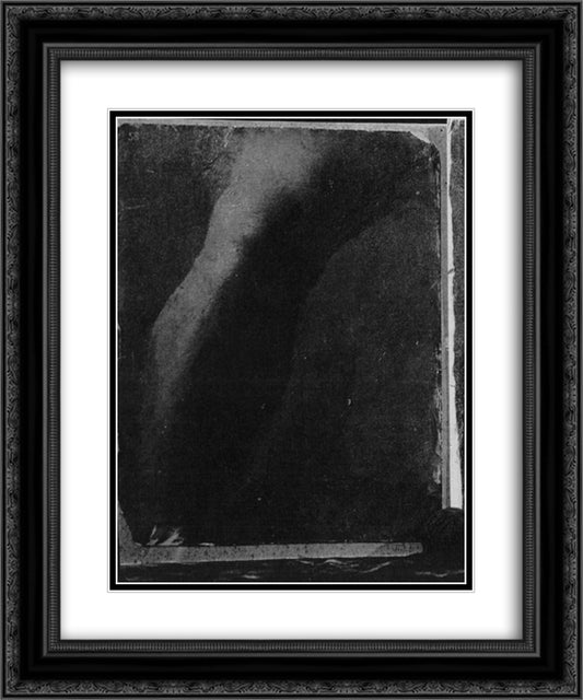 Study of a Leg 20x24 Black Ornate Wood Framed Art Print Poster with Double Matting by Eakins, Thomas