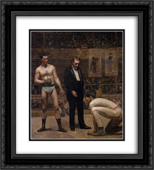 Taking the Count 20x22 Black Ornate Wood Framed Art Print Poster with Double Matting by Eakins, Thomas