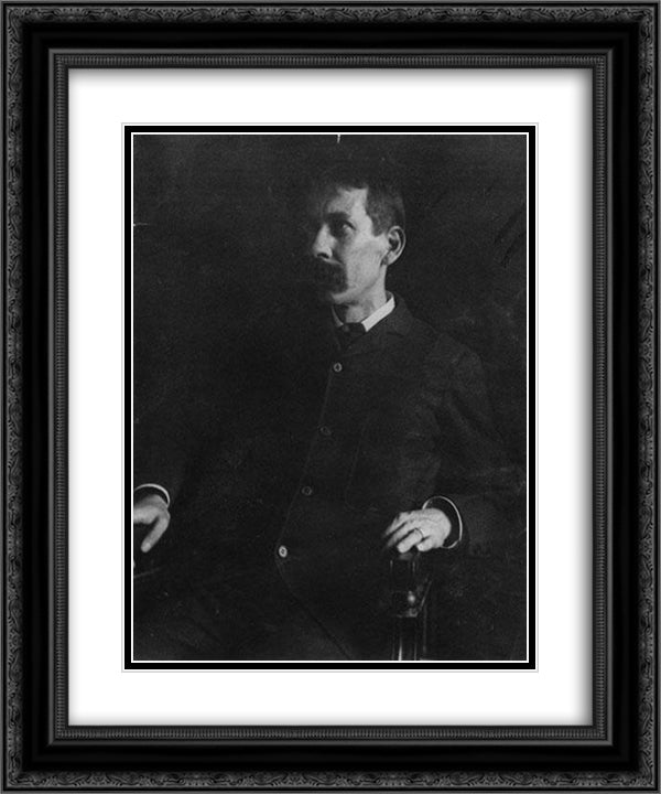 Talcott Williams 20x24 Black Ornate Wood Framed Art Print Poster with Double Matting by Eakins, Thomas