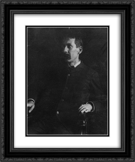 Talcott Williams 20x24 Black Ornate Wood Framed Art Print Poster with Double Matting by Eakins, Thomas