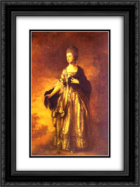 Isabella, Viscountess Molyneux 18x24 Black Ornate Wood Framed Art Print Poster with Double Matting by Gainsborough, Thomas